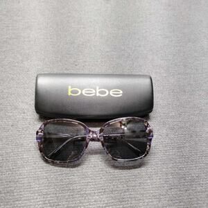 Bebe Womens Eyeglasses Frames BB7185 Plum Floral 54-17-140 With Case